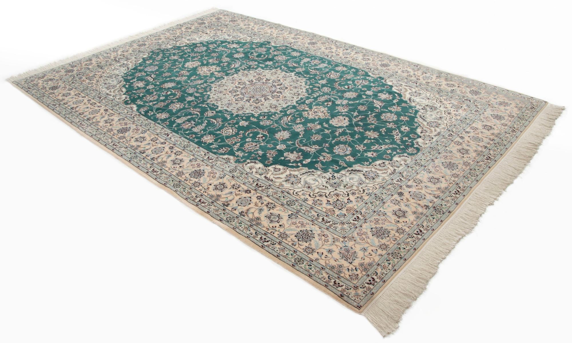 7' 1 x 10' 4 Hand Knotted Nain Persian Rug