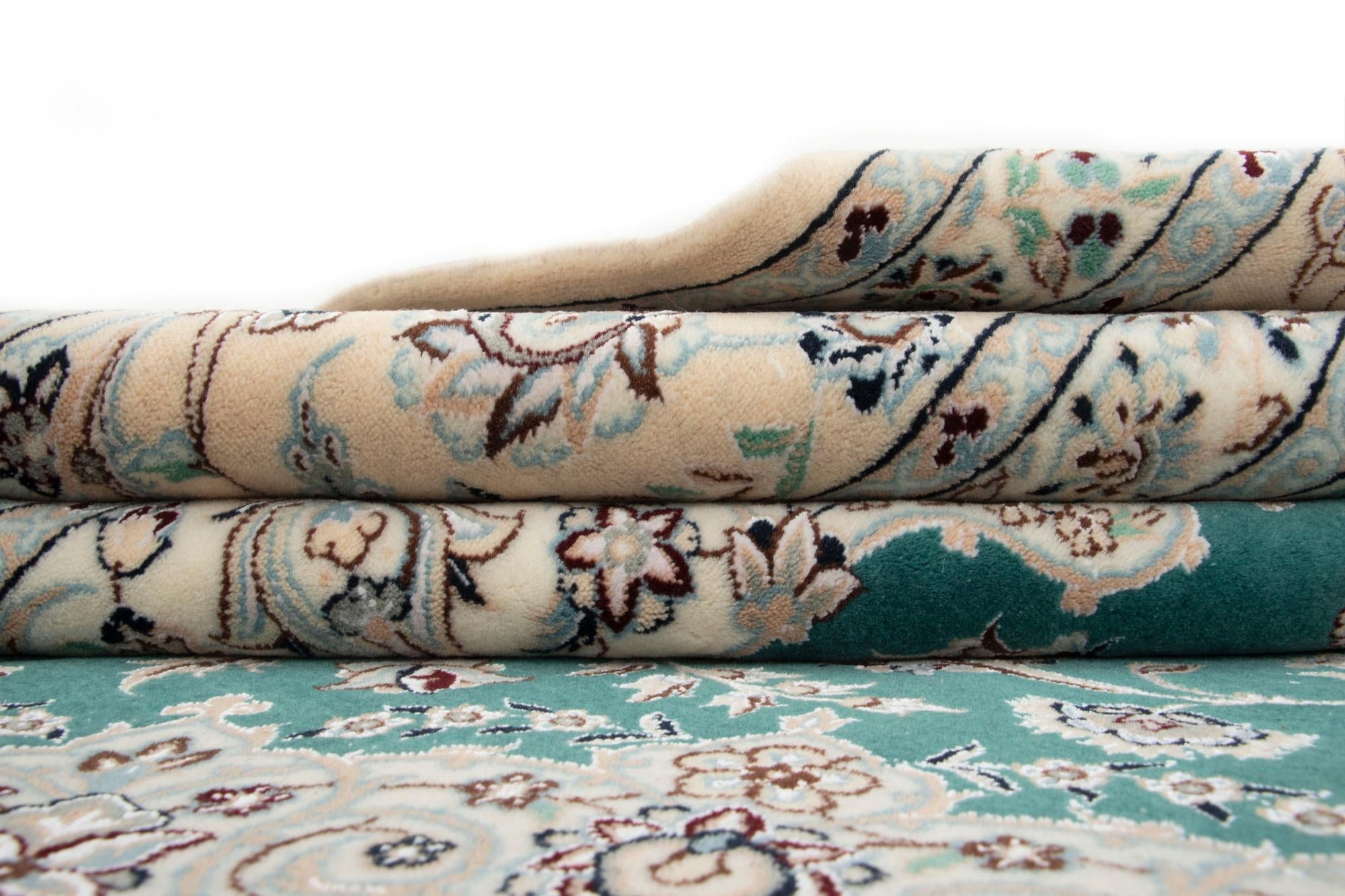 7' 1 x 10' 4 Hand Knotted Nain Persian Rug