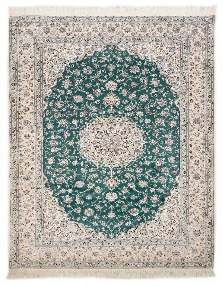 Detail image of 7' 1 x 10' 4 Hand Knotted Nain Persian Rug
