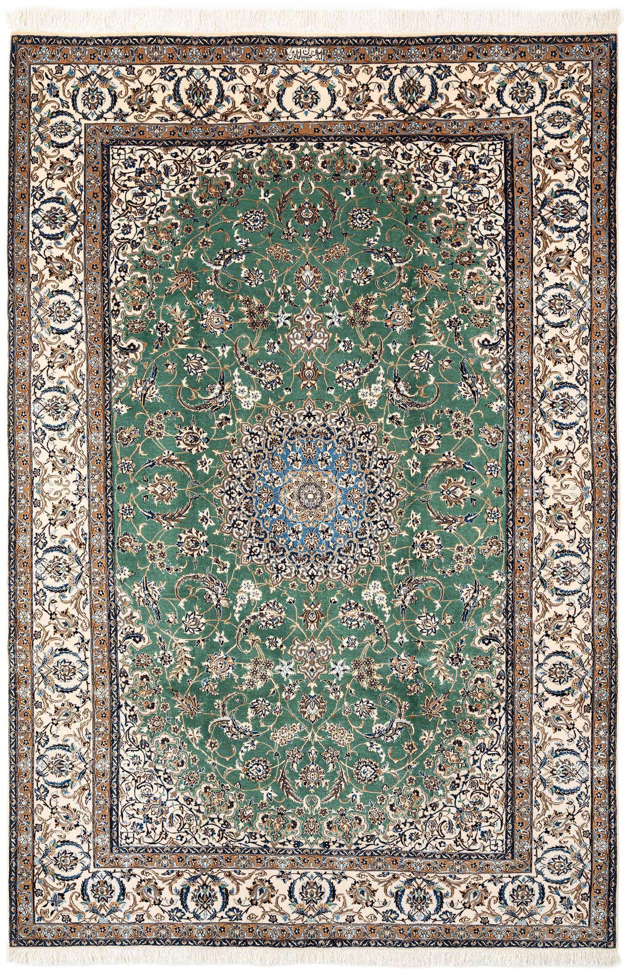 6' 7 x 9' 10 Hand Knotted Nain Rug