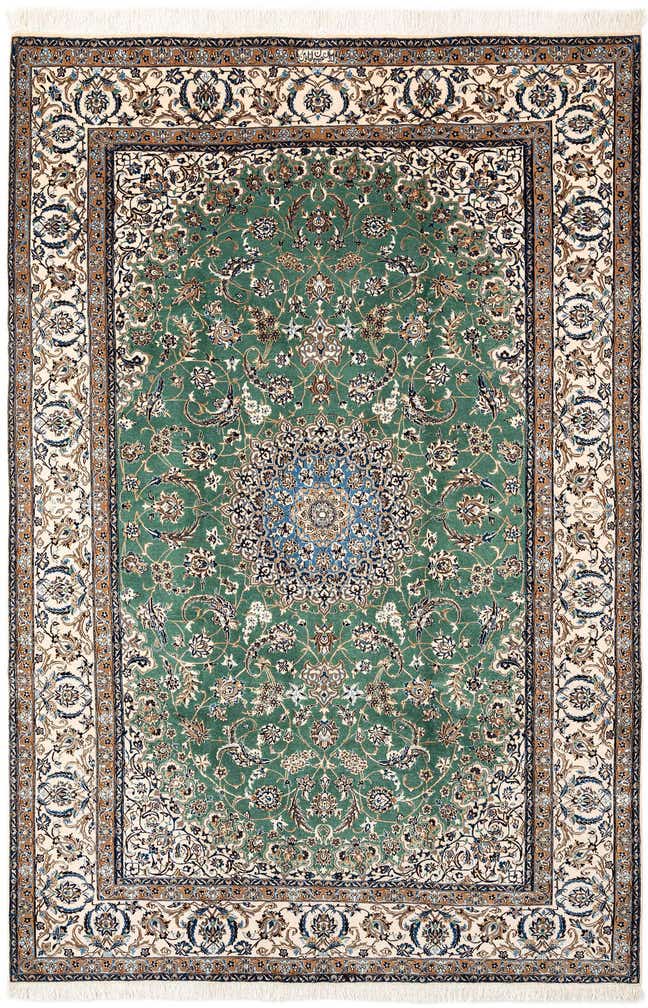 6' 7 x 9' 10 Hand Knotted Nain Rug
