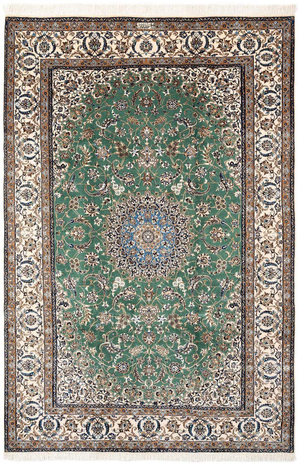 Detail image of 6' 7 x 9' 10 Hand Knotted Nain Rug