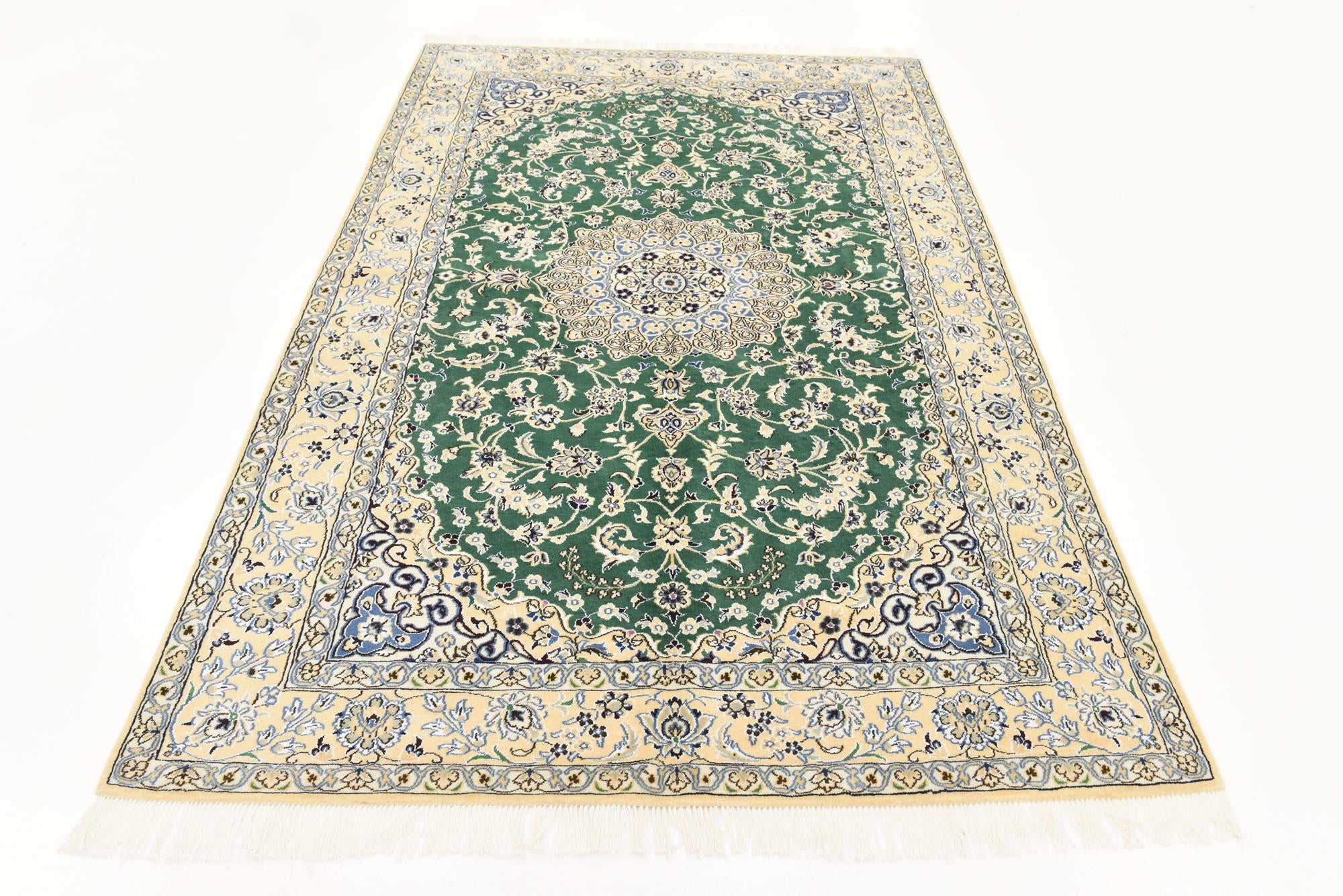 5' 2 x 8' 4 Hand Knotted Nain Persian Rug
