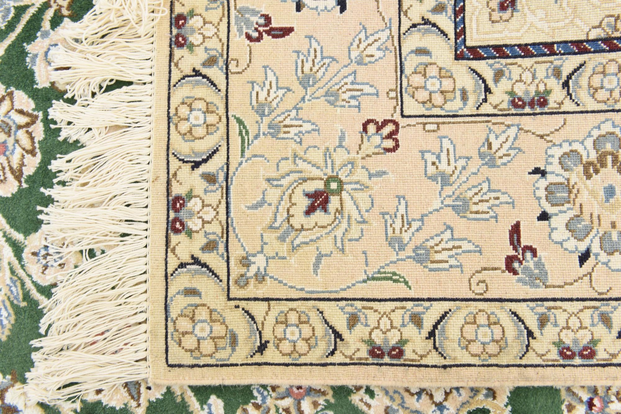5' 1 x 8' 3 Hand Knotted Nain Persian Rug