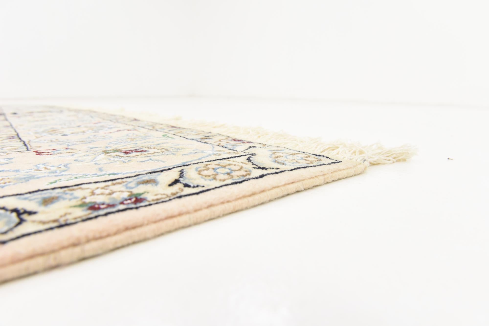 5' 1 x 8' 3 Hand Knotted Nain Persian Rug