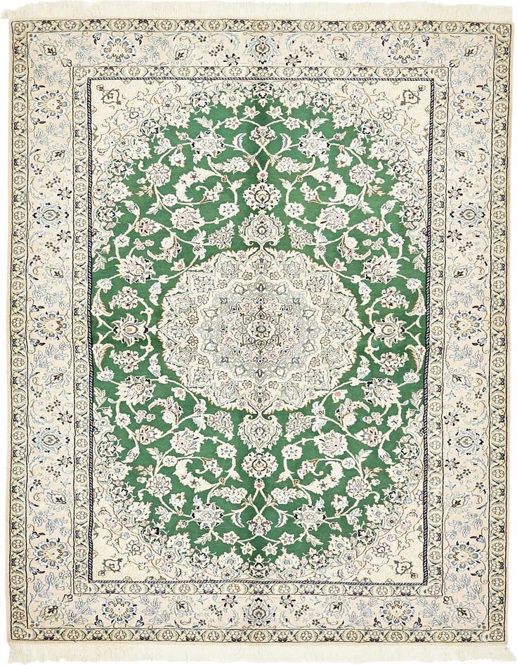 Detail image of 5' 1 x 8' 3 Hand Knotted Nain Persian Rug
