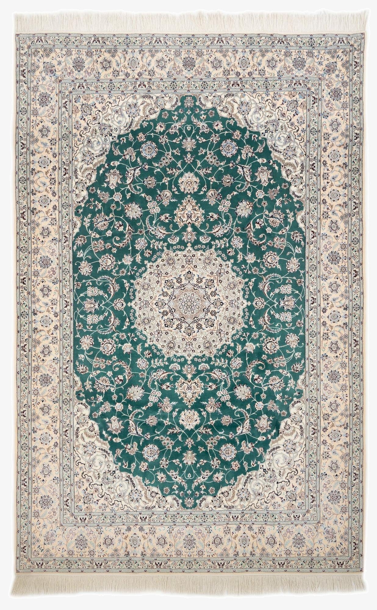 Primary image 7' 1 x 10' 4  Hand Knotted Nain Persian Rug