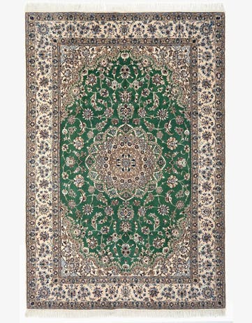 6' 6 x 9' 11 Hand Knotted Nain Persian Rug