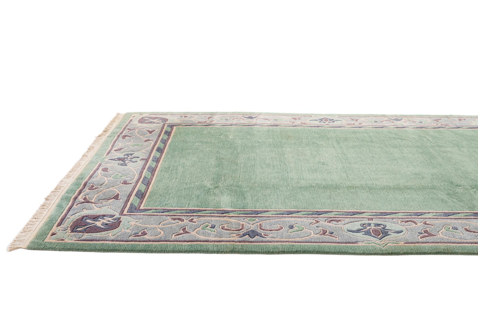 6' 7 x 9' 10 Hand Knotted Nepal Wool Rug