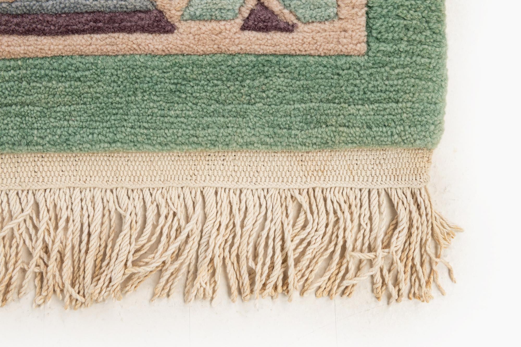 6' 7 x 9' 10 Hand Knotted Nepal Wool Rug