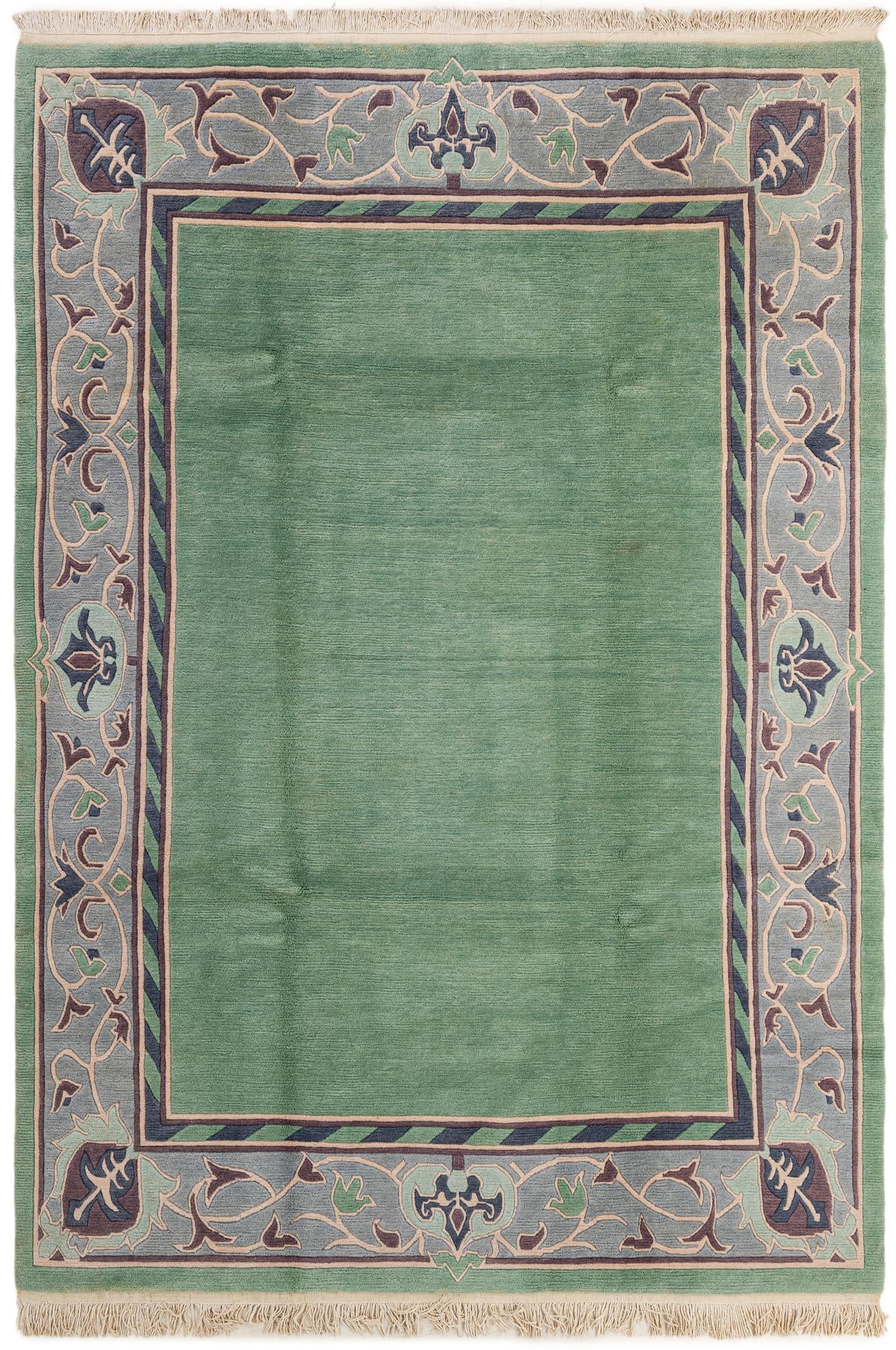 6' 7 x 9' 10 Hand Knotted Nepal Wool Rug