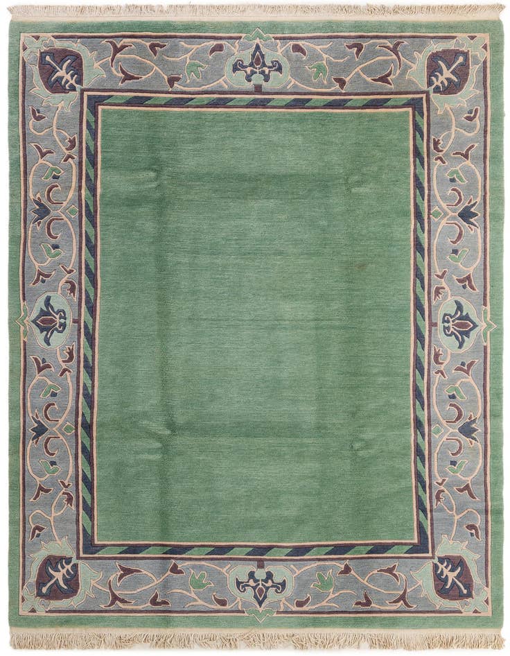 Detail image of 6' 7 x 9' 10 Hand Knotted Nepal Wool Rug