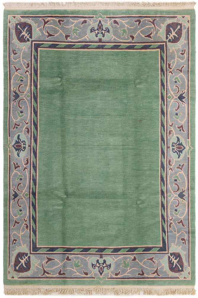 6' 7 x 9' 10 Hand Knotted Nepal Wool Rug