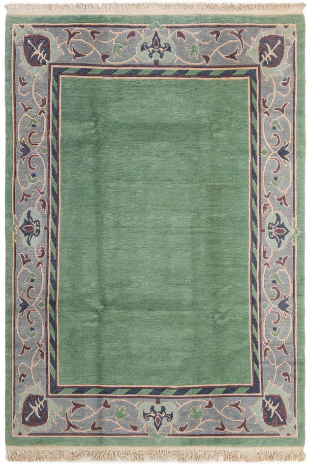 Detail image of 6' 7 x 9' 10 Hand Knotted Nepal Wool Rug