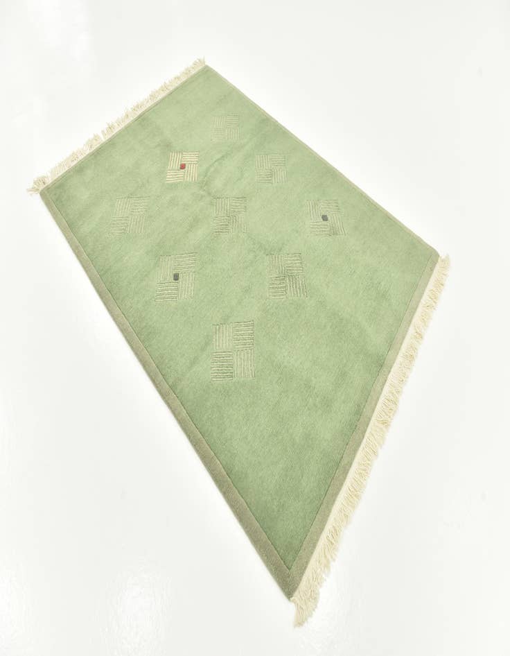 Detail image of 4' 7 x 6' 6 Hand Knotted Nepal Wool Rug