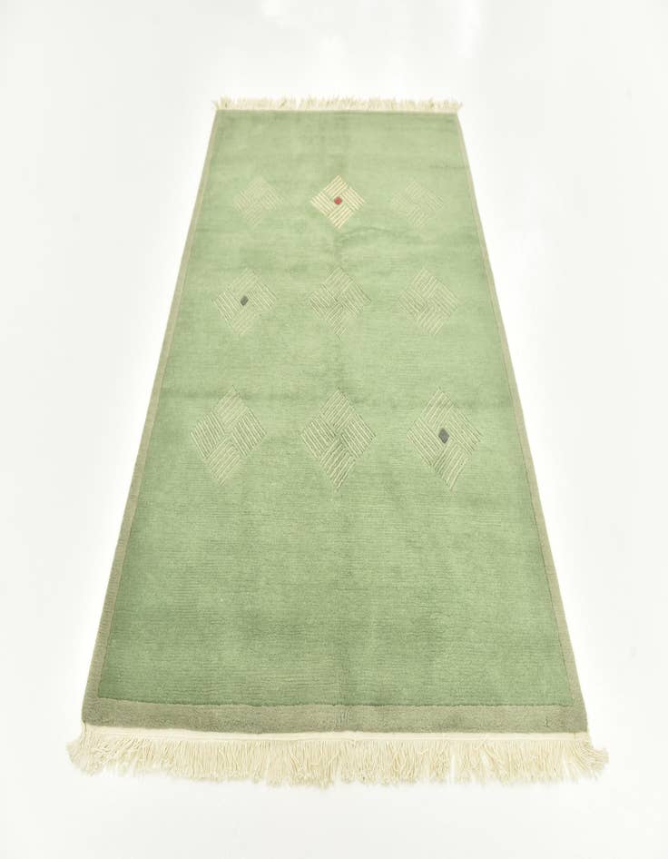 Detail image of 4' 7 x 6' 6 Hand Knotted Nepal Wool Rug