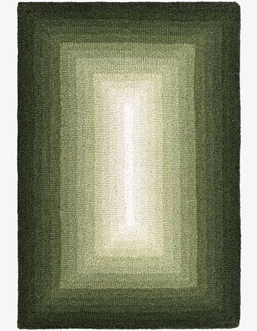 Green Ombre Wool Rug