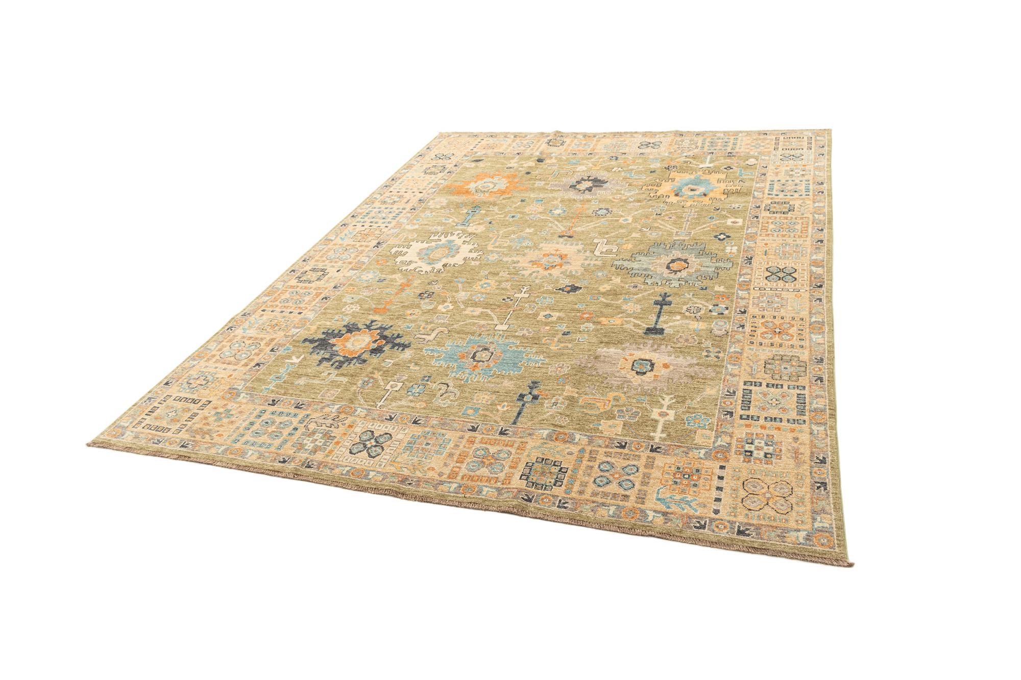 7' 10 x 10' 1 Hand Knotted Oushak Rug