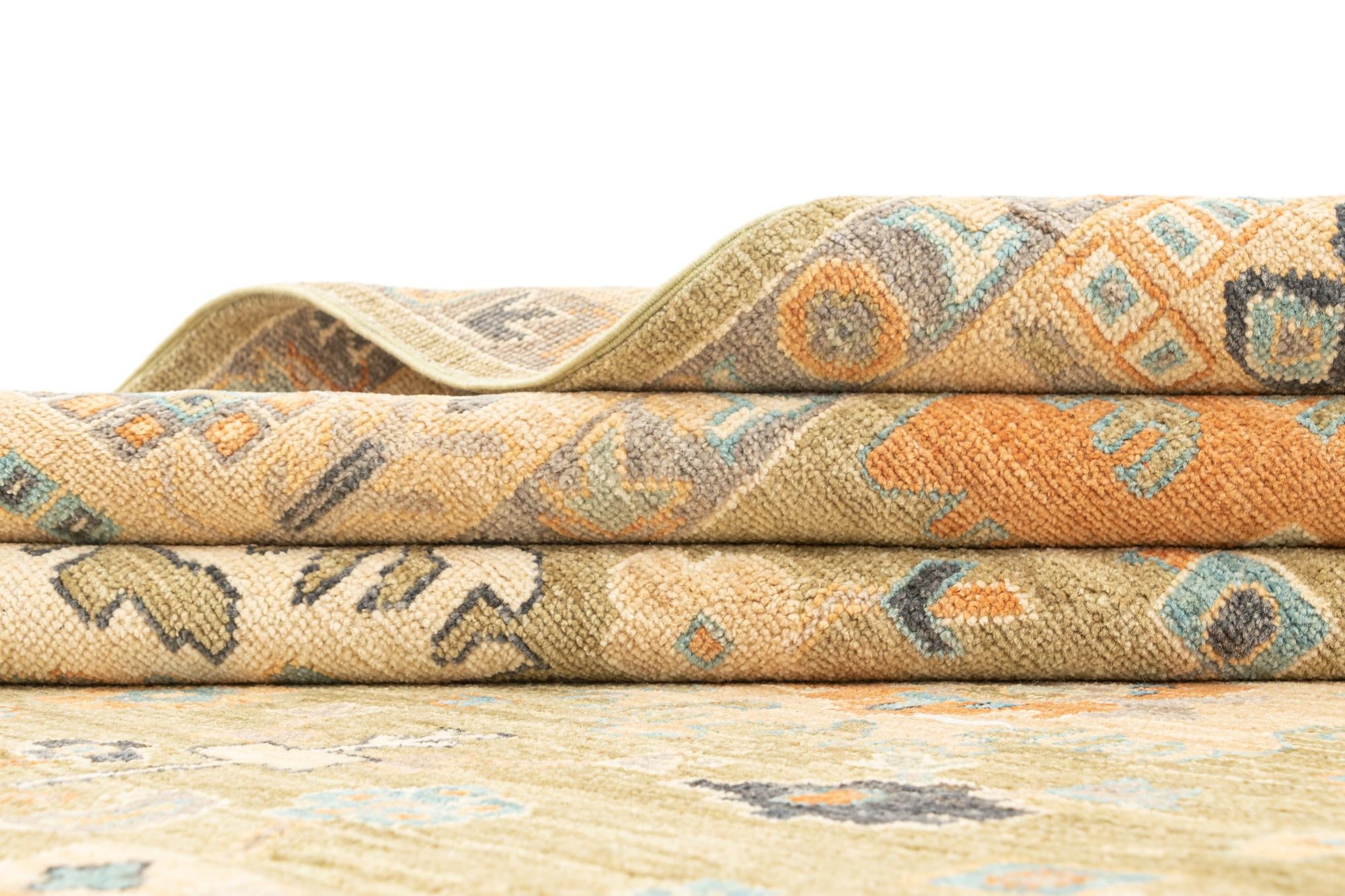7' 10 x 10' 1 Hand Knotted Oushak Rug