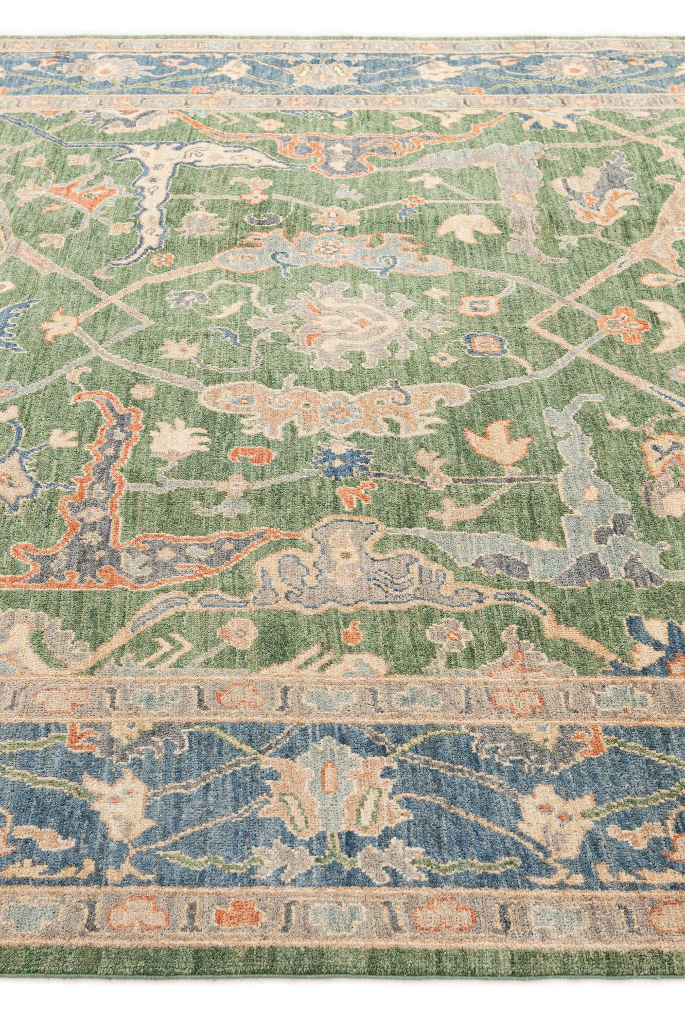 8' 1 x 9' 11 Hand Knotted Oushak Wool Rug