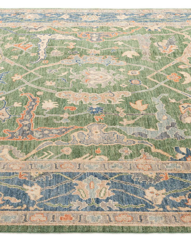 Detail image of 8' 1 x 9' 11  Hand Knotted Oushak Wool Rug