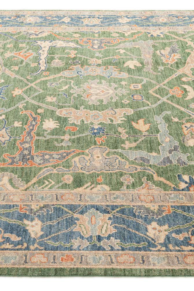 8' 1 x 9' 11 Hand Knotted Oushak Wool Rug