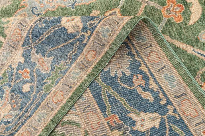 8' 1 x 9' 11 Hand Knotted Oushak Wool Rug