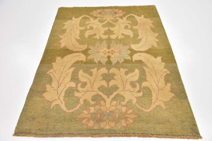 4' 4 x 5' 9 Hand Knotted Oushak Wool Rug