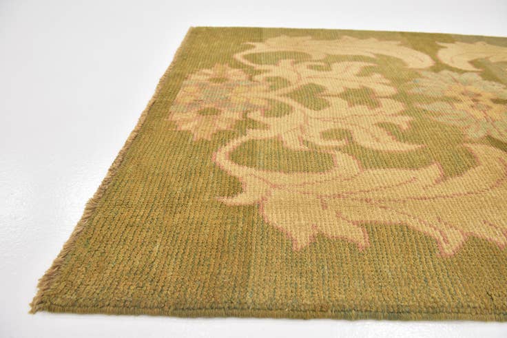 Detail image of 4' 4 x 5' 9 Hand Knotted Oushak Wool Rug