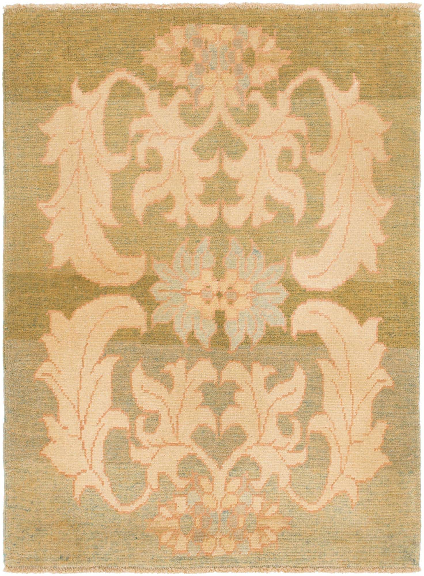 4' 4 x 5' 9 Hand Knotted Oushak Wool Rug