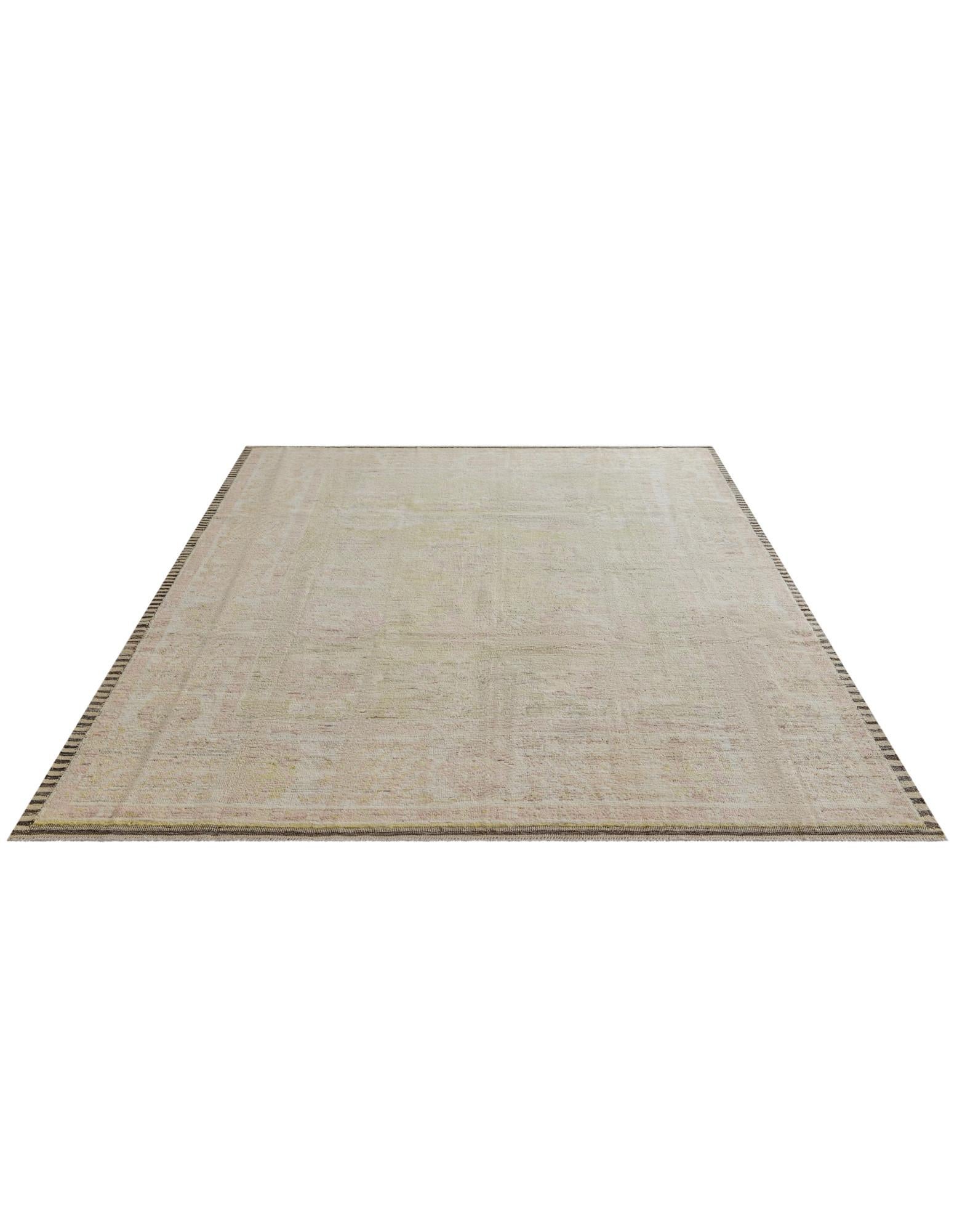 8' x 10' 2 Hand Knotted Oushak Wool Rug