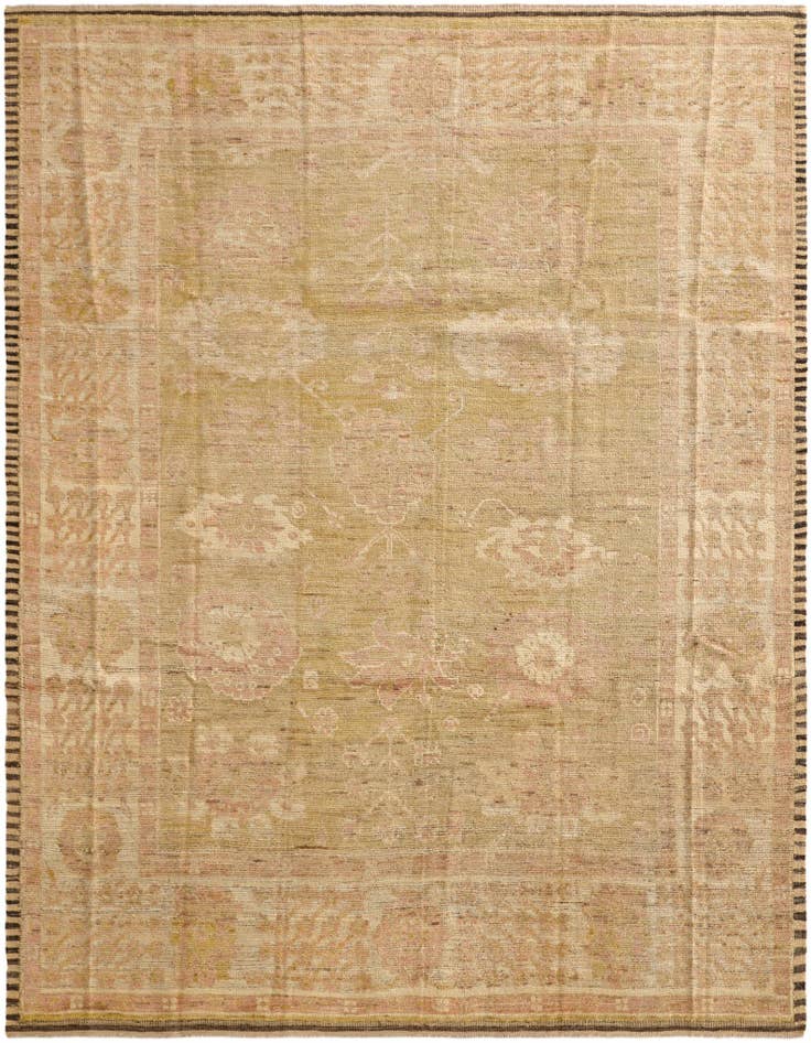 Detail image of 8' x 10' 2 Hand Knotted Oushak Wool Rug
