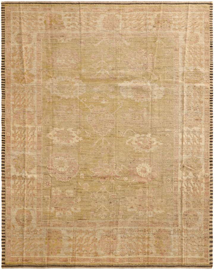 8' x 10' 2 Hand Knotted Oushak Wool Rug