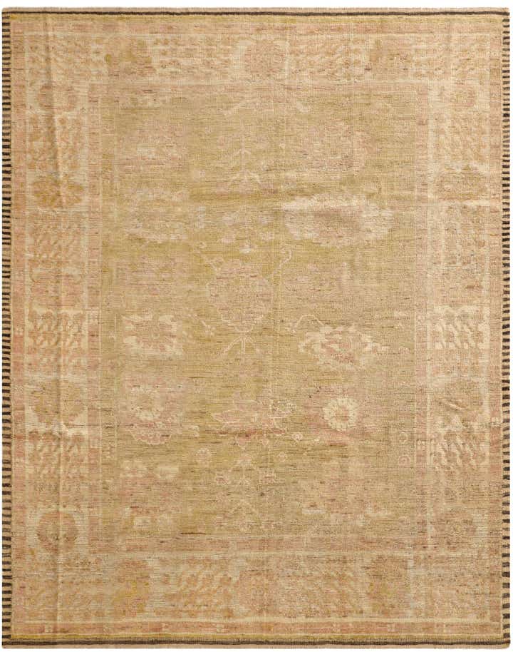 8' x 10' 2 Hand Knotted Oushak Wool Rug