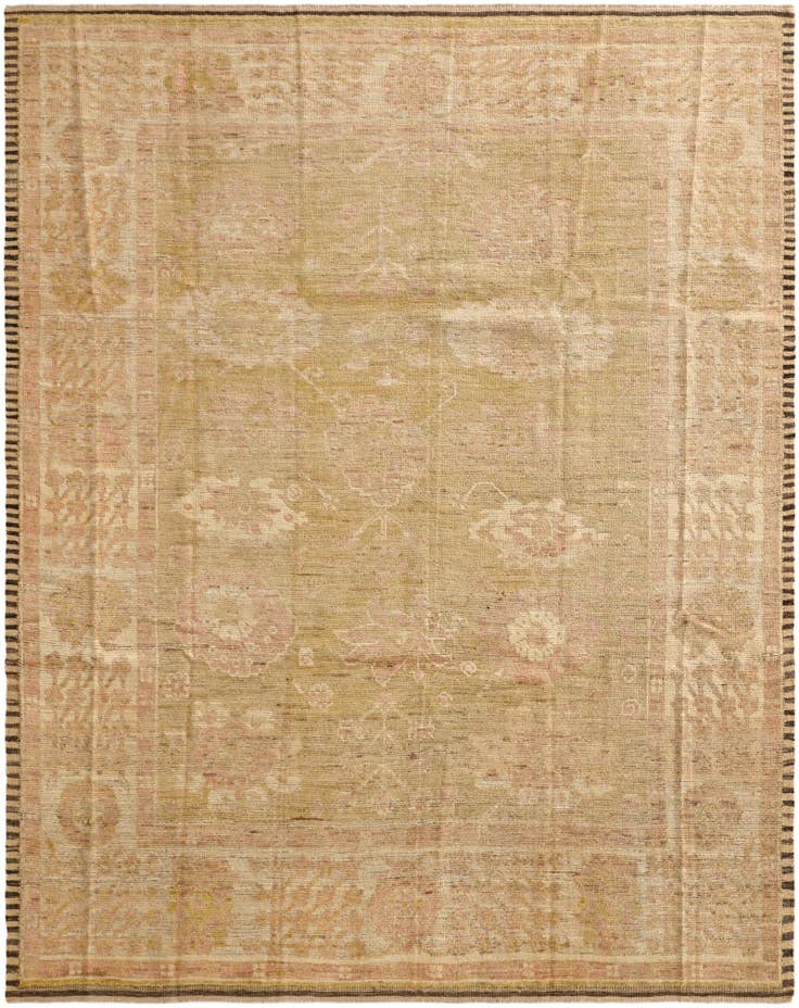 Detail image of 8' x 10' 2 Hand Knotted Oushak Wool Rug