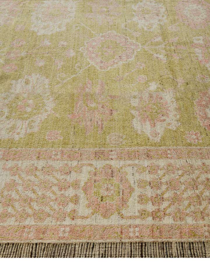 9' 1 x 12' Hand Knotted Oushak Wool Rug