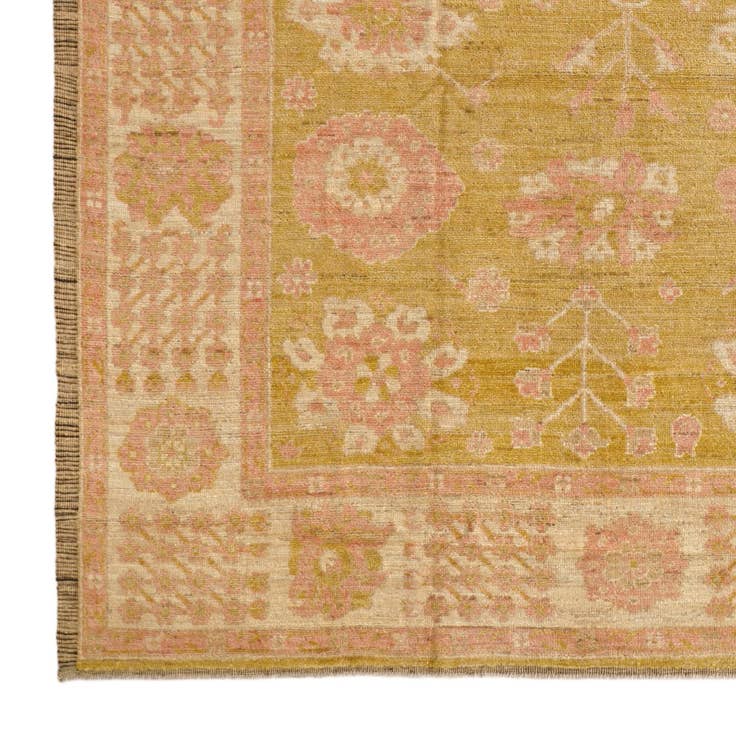 Detail image of 9' 1 x 12' Hand Knotted Oushak Wool Rug