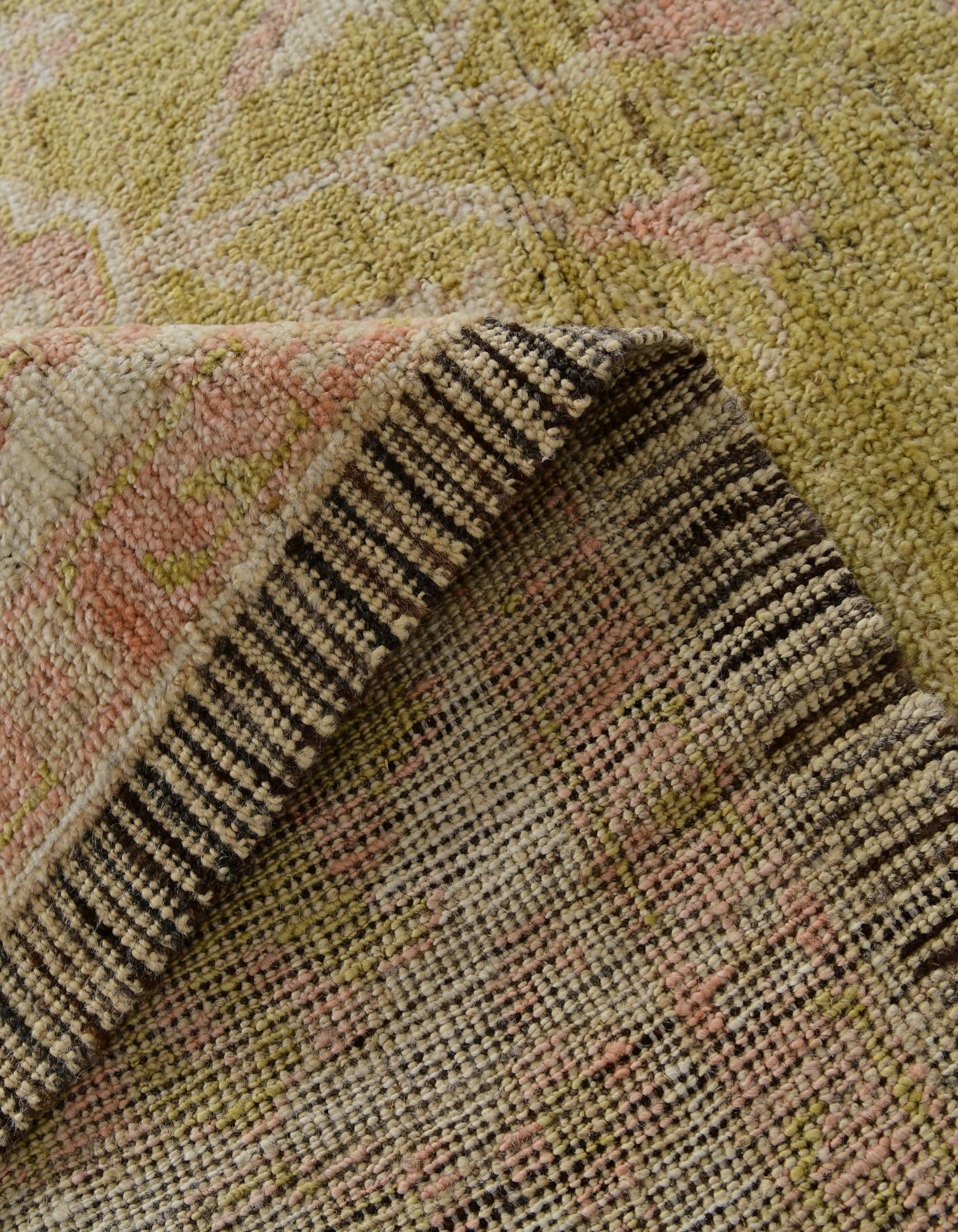 9' 1 x 12' Hand Knotted Oushak Wool Rug