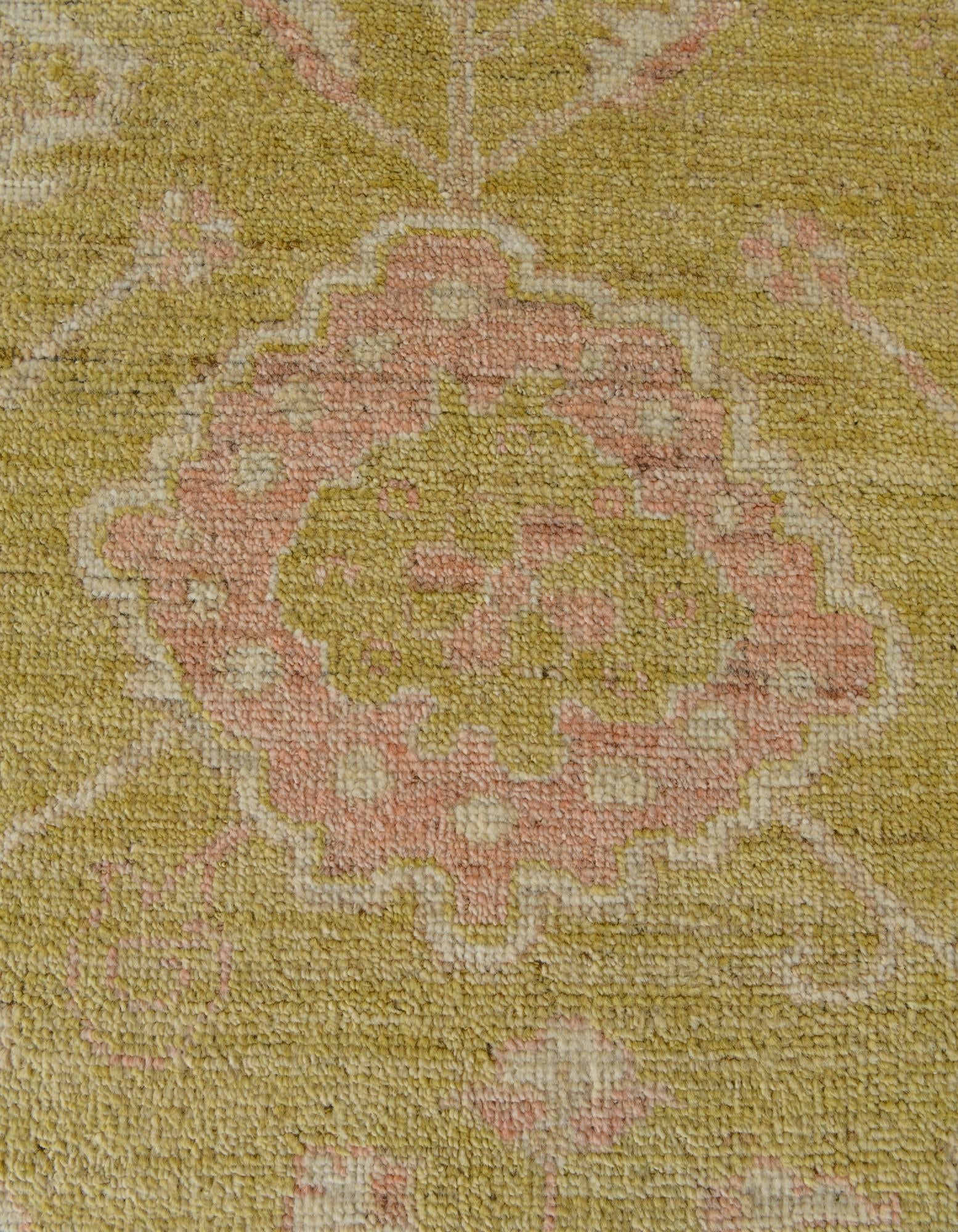 9' 1 x 12' Hand Knotted Oushak Wool Rug