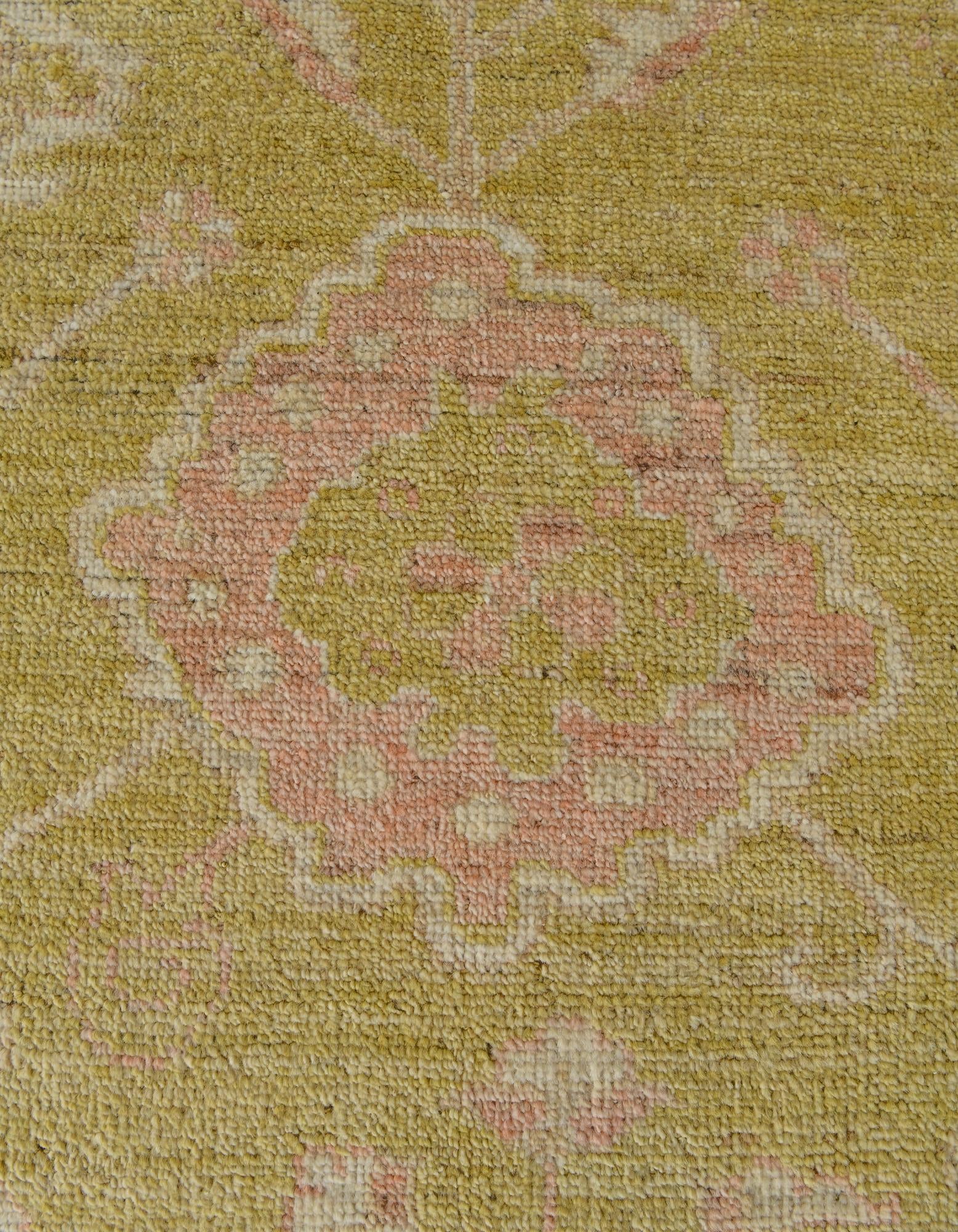 9' 1 x 12' Hand Knotted Oushak Wool Rug