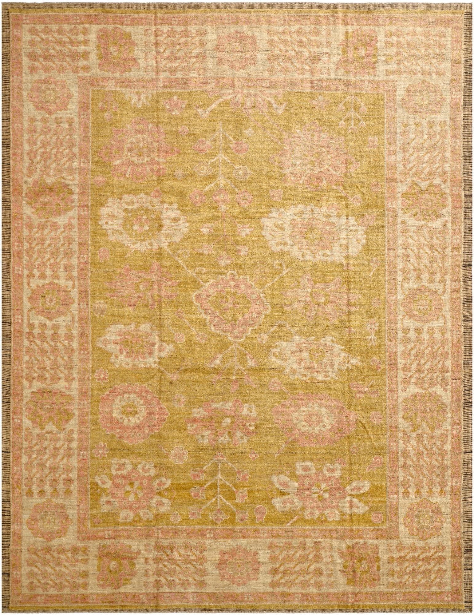 9' 1 x 12'  Hand Knotted Oushak Wool Rug