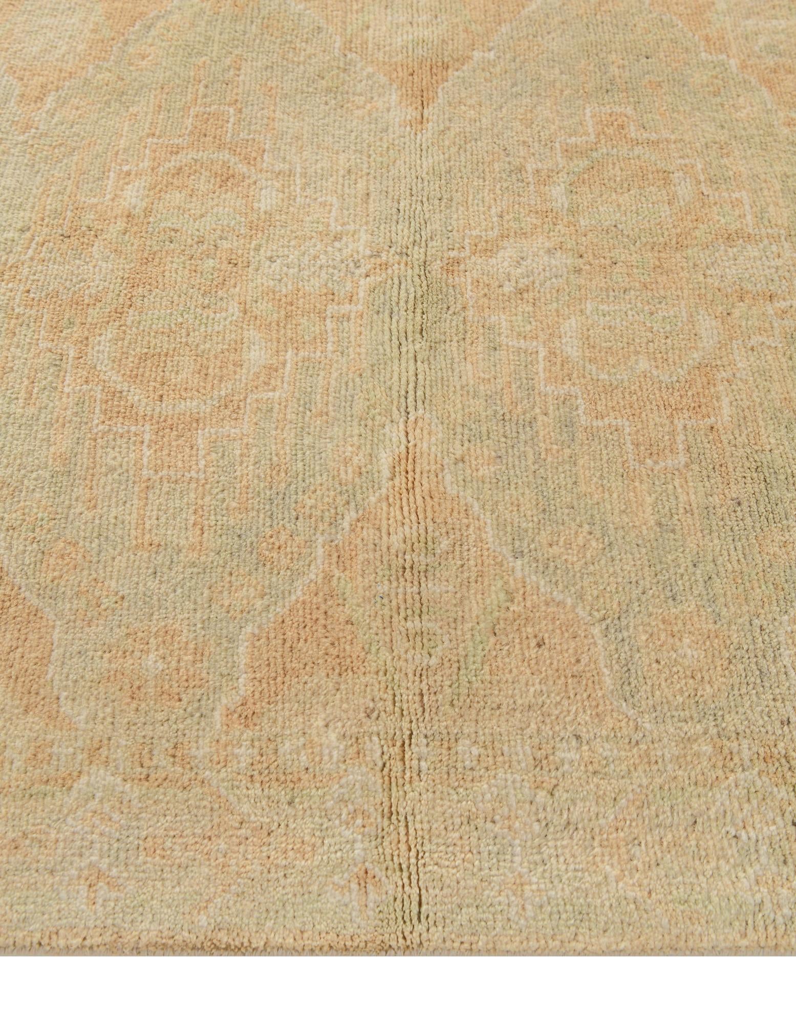 3' 9 x 5' 11 Hand Knotted Oushak Wool Rug