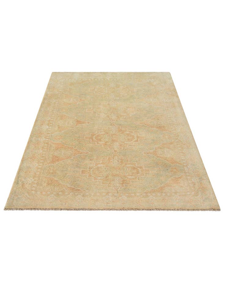 Detail image of 3' 9 x 5' 11 Hand Knotted Oushak Wool Rug