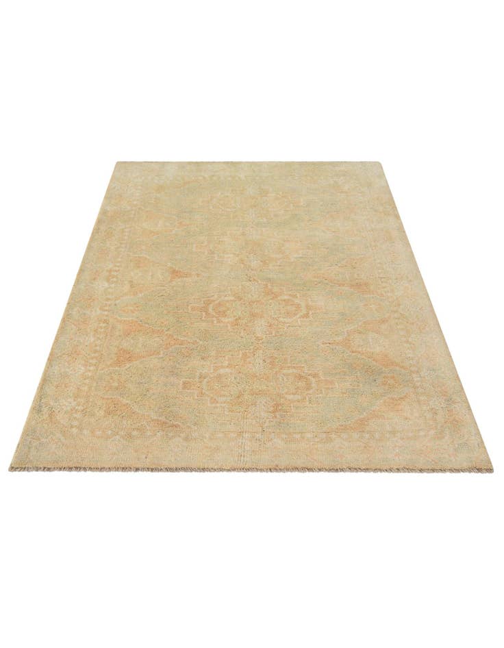 Detail image of 3' 9 x 5' 11 Hand Knotted Oushak Wool Rug