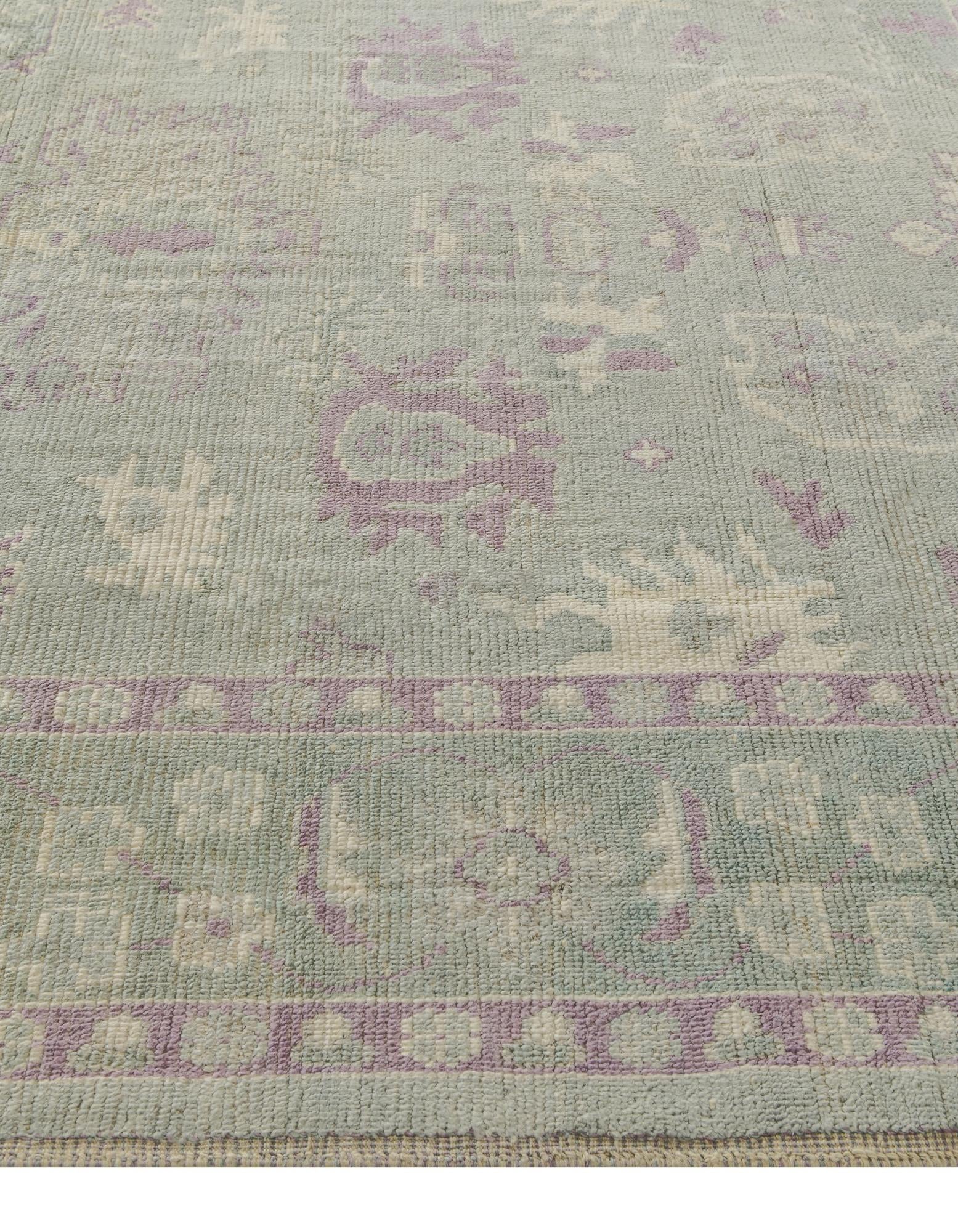 8' 5 x 10' Hand Knotted Oushak Wool Rug
