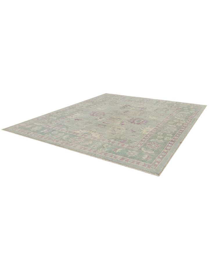 8' 5 x 10' Hand Knotted Oushak Wool Rug