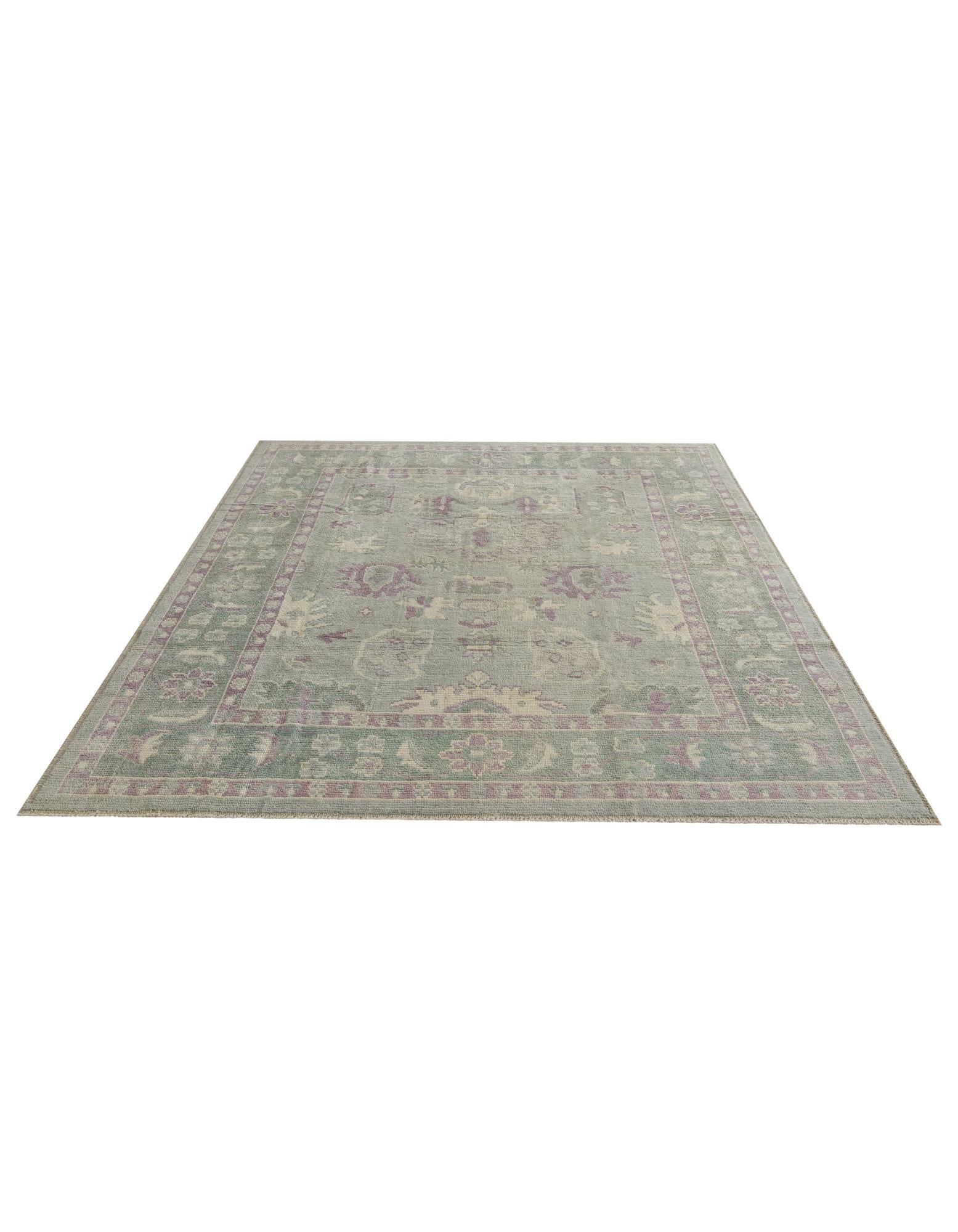 8' 5 x 10' Hand Knotted Oushak Wool Rug