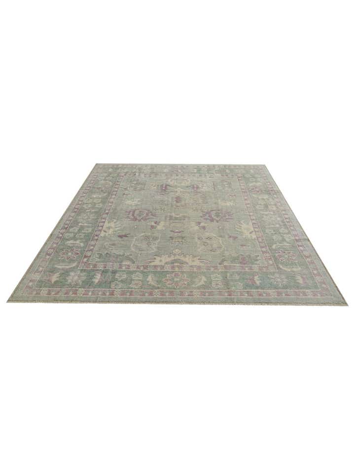 8' 5 x 10' Hand Knotted Oushak Wool Rug