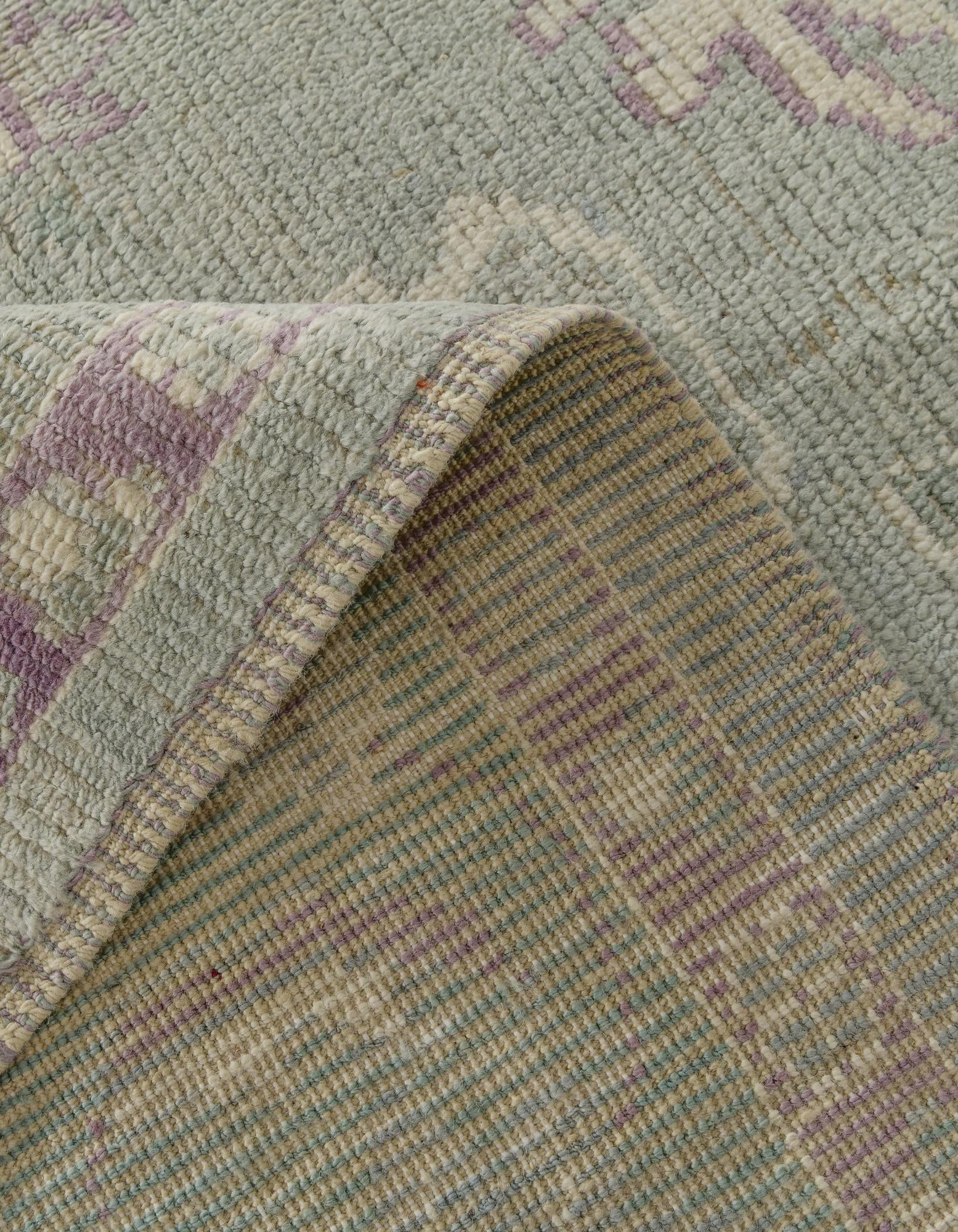 8' 5 x 10' Hand Knotted Oushak Wool Rug