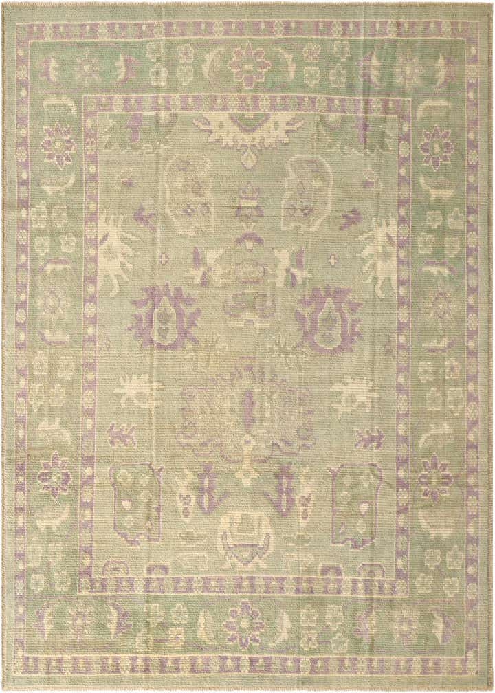 8' 5 x 10' Hand Knotted Oushak Wool Rug